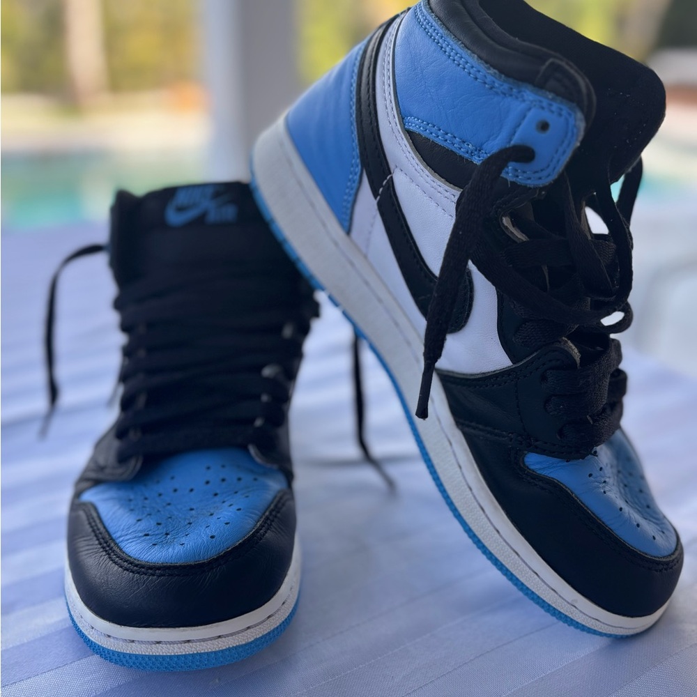 Nike Black and Blue High-Top Sneakers